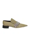 Jil Sander Pointed-toe Leather Loafers In Nude