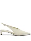 Jil Sander Pointed-toe Leather Slingback Pumps In Neutrals