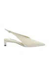 Jil Sander Pointed-toe Leather Slingback Pumps In Nude