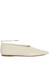 Jil Sander Pointed-toe Metal-detail Ballerina In Neutral