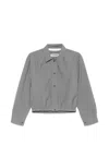 Jil Sander Pointed-collar Bomber Jacket In Gray