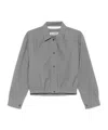 Jil Sander Pointed-collar Bomber Jacket In Gray