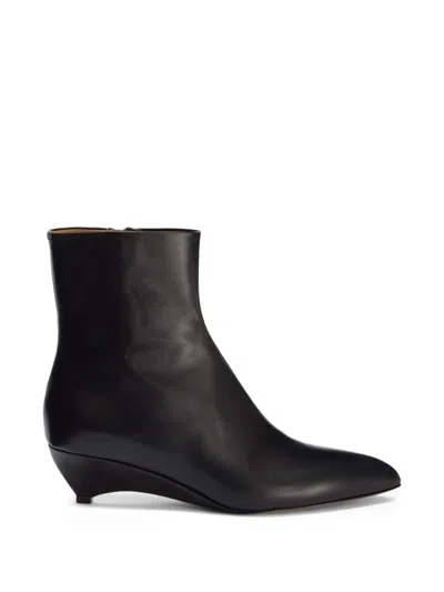 Jil Sander Pointed-toe Boots In Black