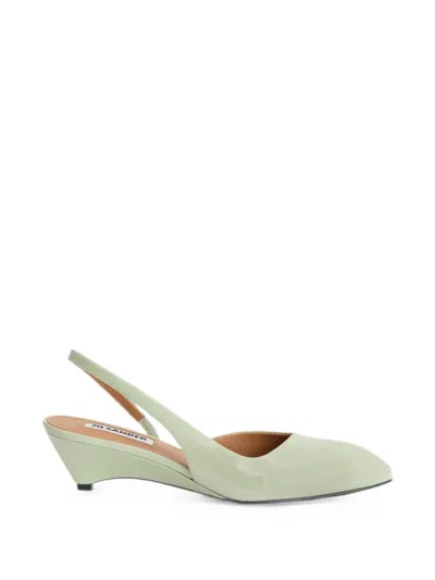 Jil Sander Pointed-toe Slingback Pumps In Green