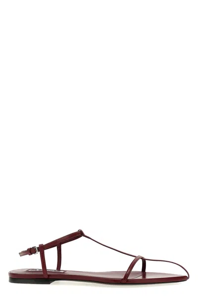 JIL SANDER JIL SANDER POINTY TOE LEATHER SANDALS