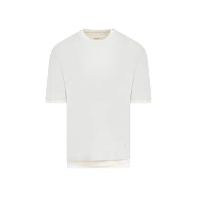 Jil Sander Polar Beige Cotton Kit T-shirt In White