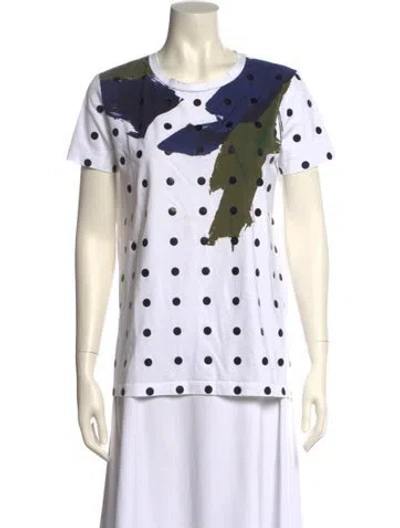 Pre-owned Jil Sander Polka Dot Print Crew Neck T-shirt In Multi