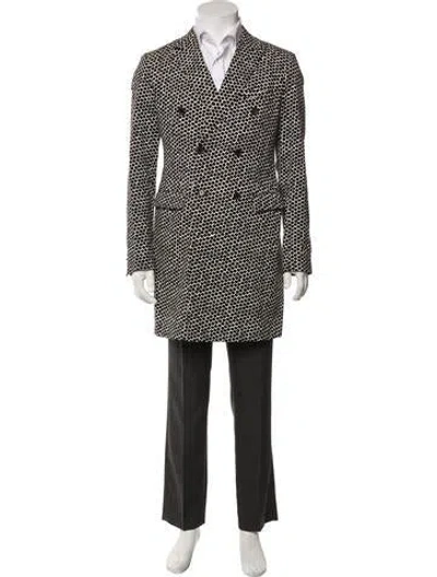 Pre-owned Jil Sander Polka Dot Print Peacoat In Black