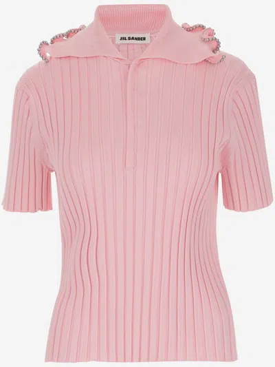 JIL SANDER JIL SANDER VISCOSE POLO SHIRT