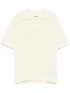 Jil Sander Polo Knitted T-shirt In Neutrals