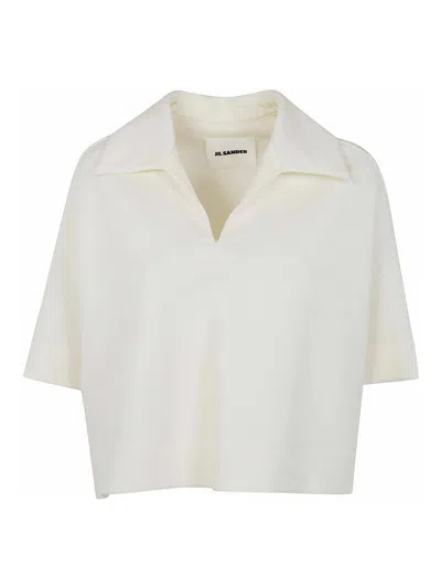 Jil Sander Polo - Blanco In White