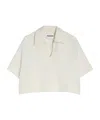 Jil Sander Cropped Polo Shirt In White