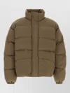 Jil Sander Polyester Down Jacket High Collar Puffer In Brown