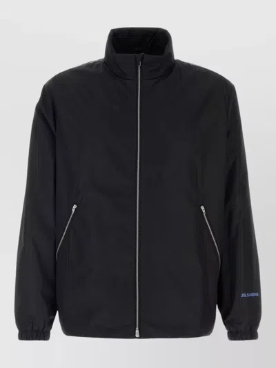 JIL SANDER POLYESTER JACKET HIGH COLLAR ELASTIC CUFFS
