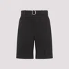 Jil Sander Belted Bermuda Shorts In Black