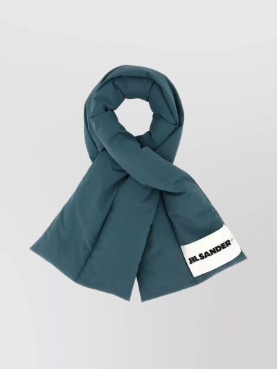 Jil Sander Polyester Scarf With Air Force Logo In Green