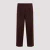 Jil Sander Polyester Trousers With Flap Pockets And Front Creases In Chocolate Plum