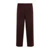 Jil Sander Polyester Trousers With Flap Pockets And Front Creases In Brown