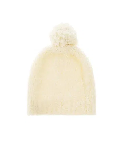 Jil Sander Pompom-detail Knitted Beanie In Blue