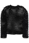 Jil Sander Popcorn Stitch Sweater In Black