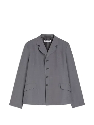 Jil Sander Poplin Blazer In Gray