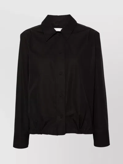 Jil Sander Button-up Cotton Shirt In Black