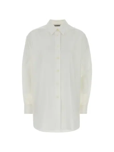 Jil Sander Poplin Long-sleeve Shirt In White