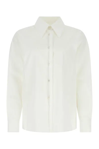 Jil Sander Poplin Oversize Shirt In White