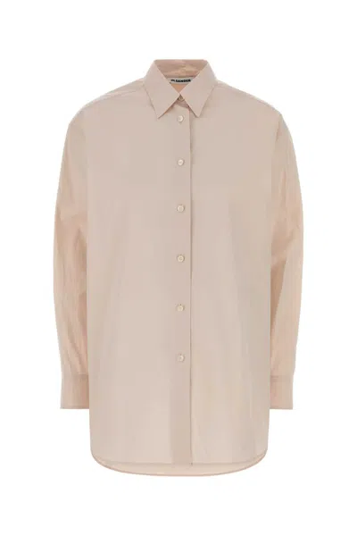 Jil Sander Poplin Oversized Shirt In Pink
