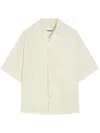 Jil Sander Short-sleeve Chest-pocket Shirt In Beige