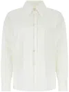 Jil Sander Buttoned Cuff Long Sleeve Top In Weiss