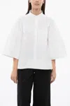 Jil Sander Poplin Shirt With Hidden Placket In White