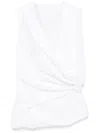 Jil Sander Draped Top In White