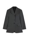 Jil Sander Poplin Wool Blazer In Brown