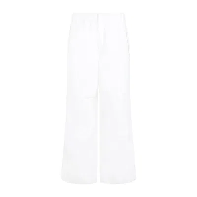 Jil Sander Porcelain Cotton Pants In White