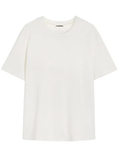 Jil Sander Porcelain-crafted Cotton Jersey T-shirt In White