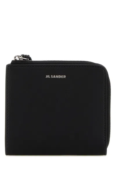 Jil Sander Black Leather Card Holder