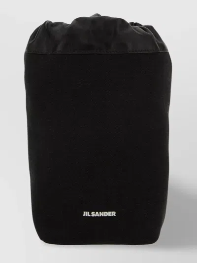 Jil Sander Logo-print Clutch Bag In 001
