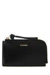 Jil Sander Women Black Leather Wallet In Black