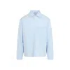 Jil Sander Concealed Button Shirt In Blue
