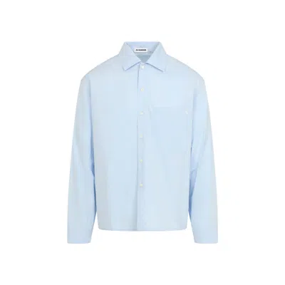 JIL SANDER JIL SANDER POWDER BLUE COTTON SHIRT