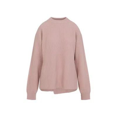 JIL SANDER POWDER PINK WOOL LONG SLEEVES CN JUMPER
