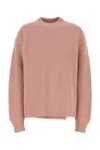 Jil Sander Long Sleeves Knitwear Asymmetric Hem In Pink