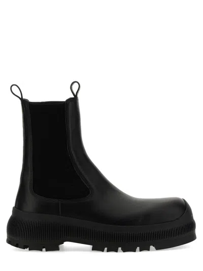 Jil Sander Premium Chelsea Boot For Men - Fw24 Collection In Black