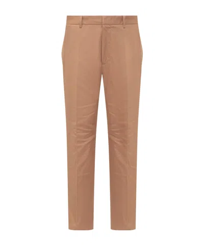Jil Sander Pressed-crease Cotton Trousers In Pink