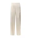 Jil Sander Pressed-crease Elasticated-waist Flared Trousers In Nude