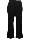 Jil Sander Pressed-crease Flared Cropped Trousers In Black