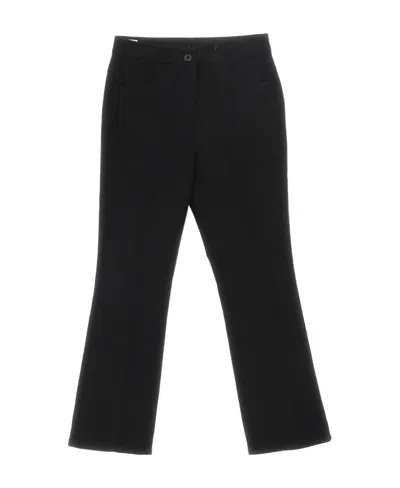 Jil Sander Pressed-crease Flared Cropped Trousers In Black