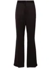 Jil Sander Pressed-crease High-waisted Trousers In Brown