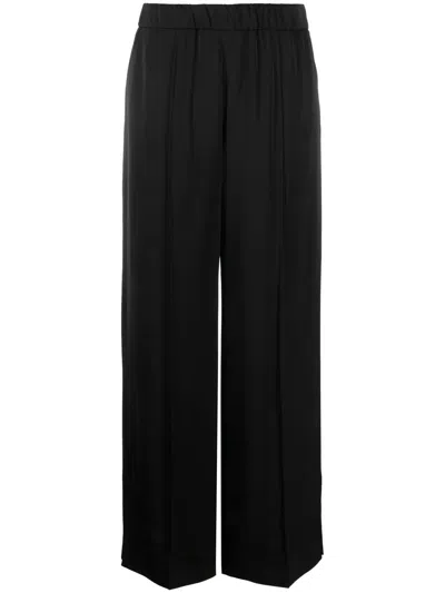 Jil Sander Pressed-crease Palazzo Pants In 黑色